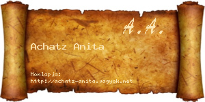 Achatz Anita névjegykártya